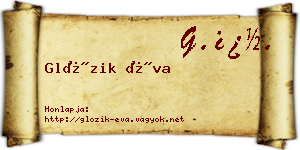 Glózik Éva névjegykártya